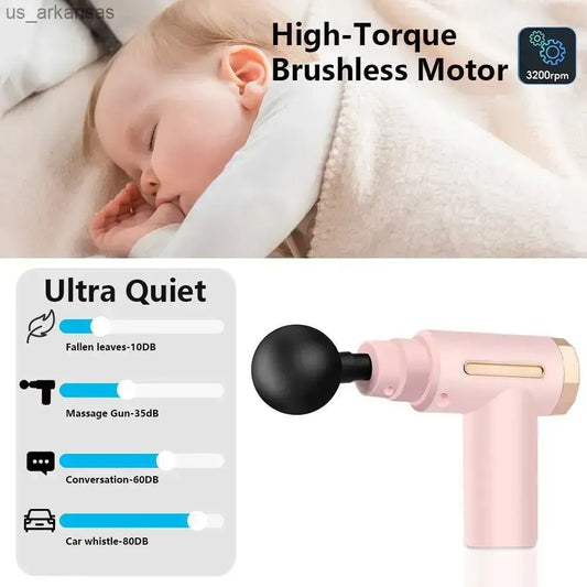 Professional Smart Percussion Massage Gun – High-Intensity Deep Tissue Muscle Massager With 4 Interchangeable Heads