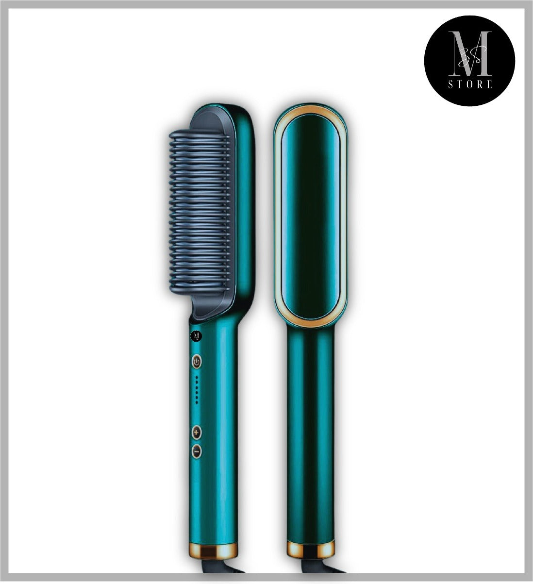 HQT-909B Electric Hair Straightening & Curling Comb/Brush - Dual-Purpose Professional Hair Styler, Non-Damaging Splint, | 2 in 1 Hair Straightener | ( Random Color )