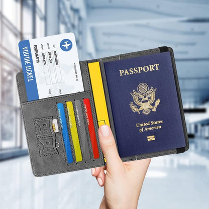 Voyager Series RFID Protected Passport Cover Holder And Travel Wallet Premium Leather